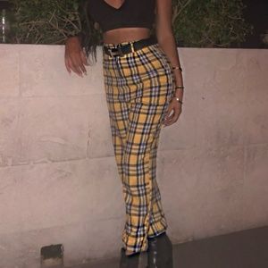 Yellow Checkered Pants